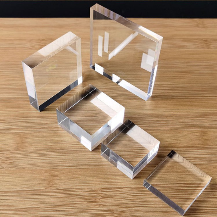 Clear Solid Acrylic Block